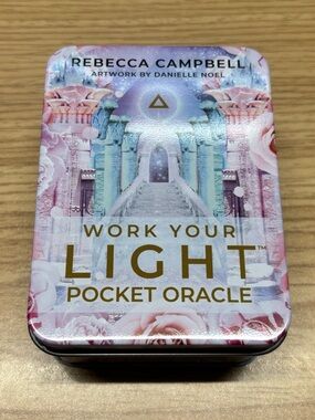Rebecca Campbell Work Your Light Pocket Oracle - Pink & Gold Tin